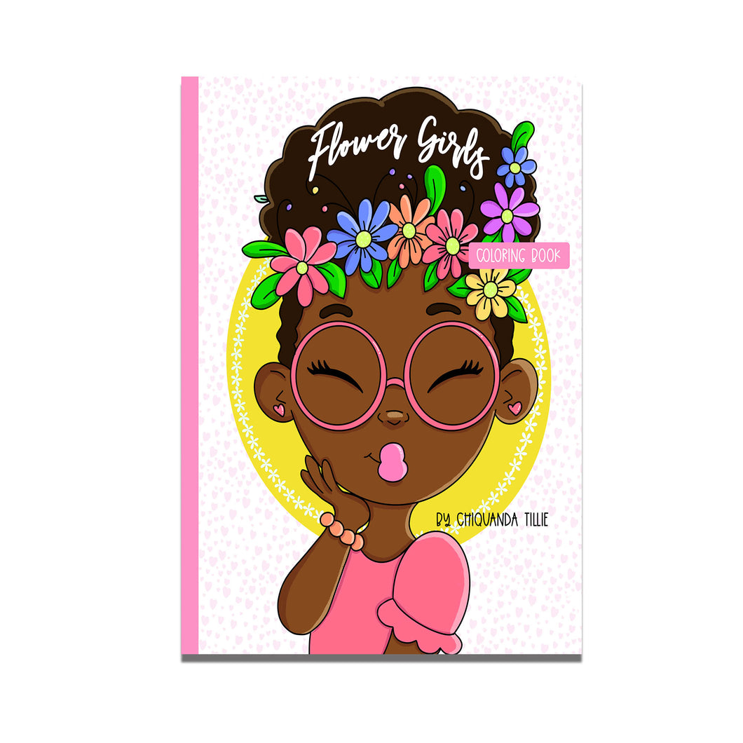 Flower Girls Coloring Book