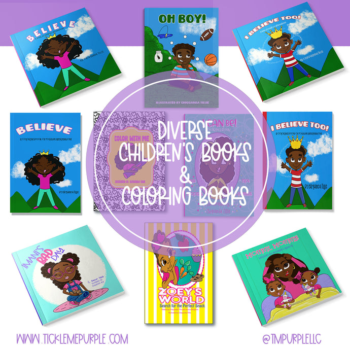 Diverse Children's Books and Coloring Books